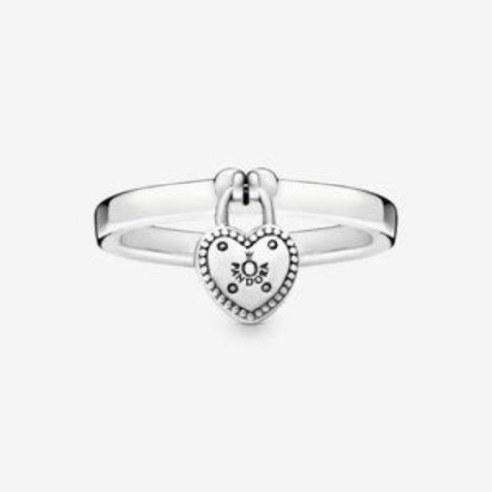 Pandora Heart-Shaped Padlock Ring
